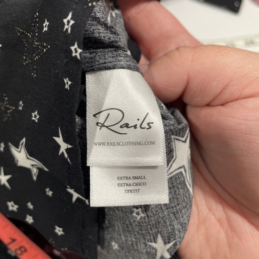 New Rails [ Xs ] Noemi Star Button Down Long Slee… - image 5